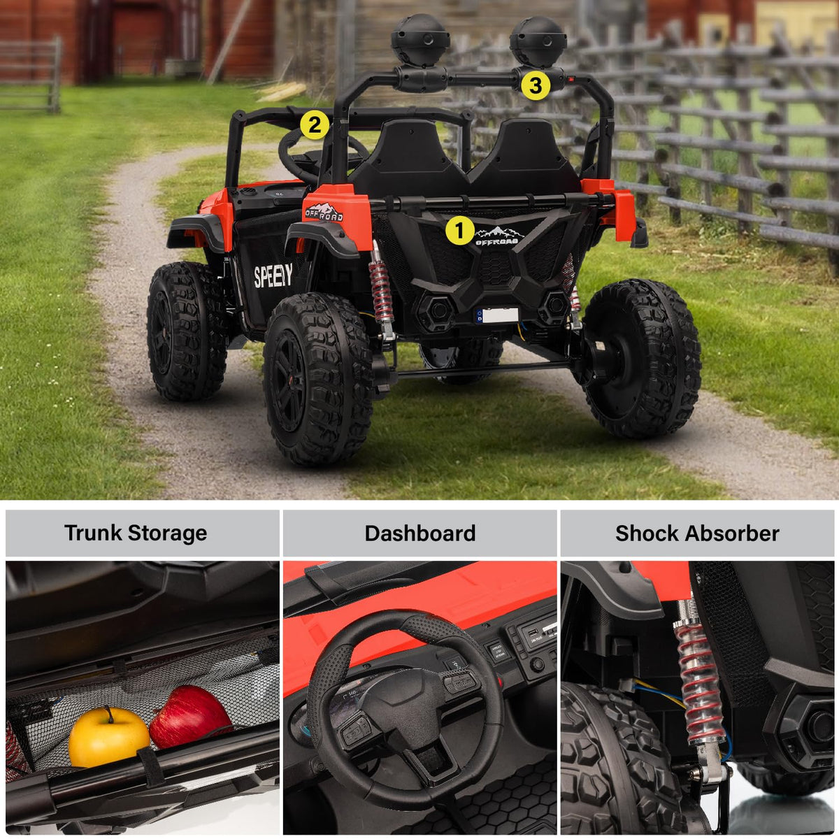 Voltz 24V kids UTV studio shot