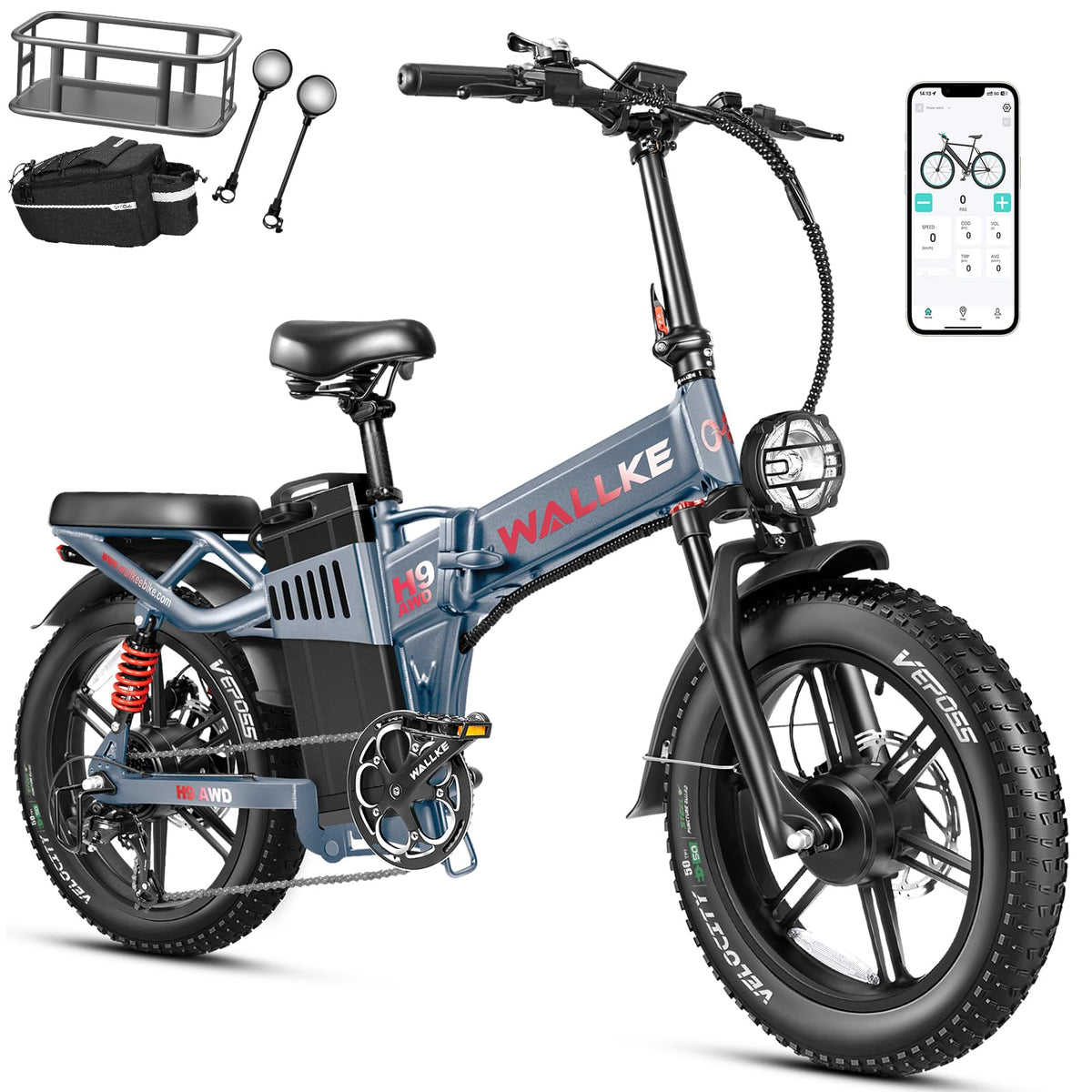 Wallke foldable e-bike commute scene
