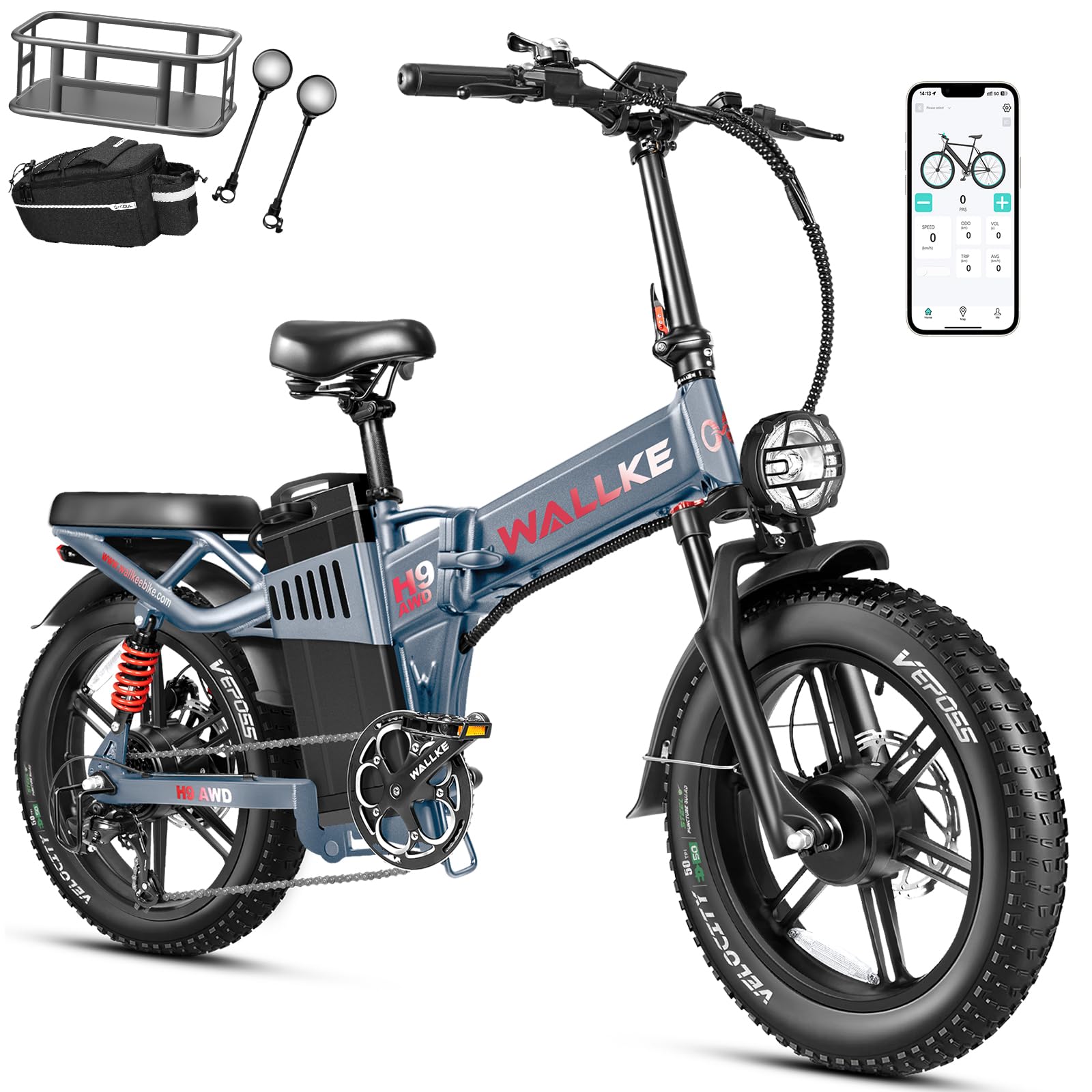 Wallke foldable e-bike commute scene