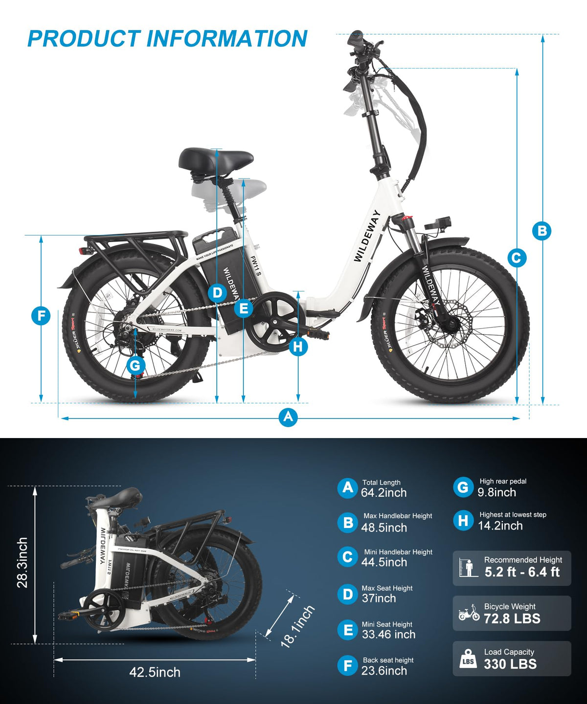 Wildeway FW11 Folding E-Bike (48V 32Ah, Long-Range) — Canada Specs &amp; Legality image 18