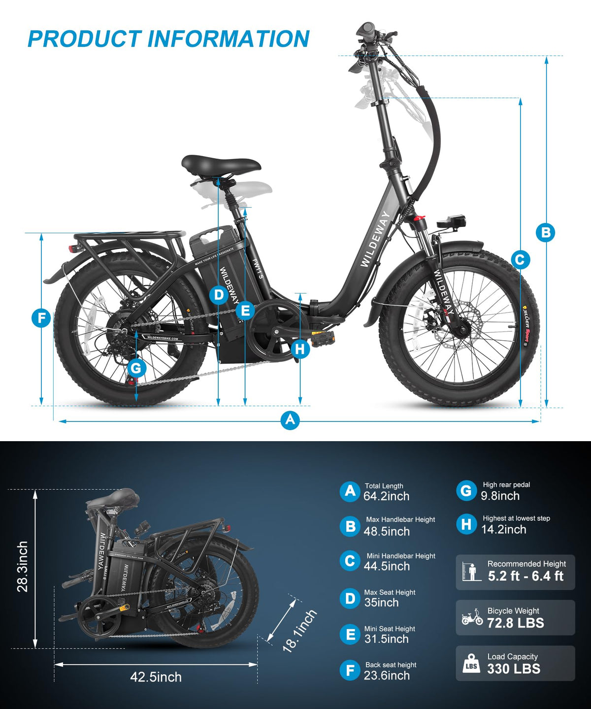 Wildeway FW11 Folding E-Bike (48V 32Ah, Long-Range) — Canada Specs &amp; Legality image 25