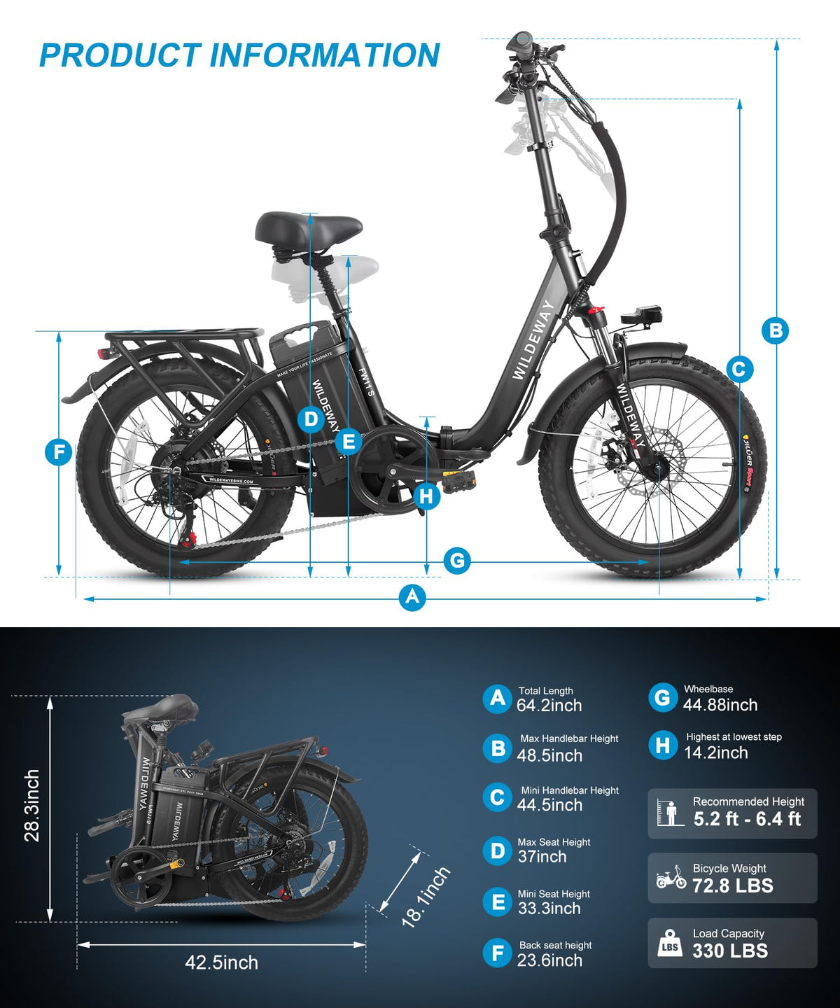 Wildeway FW11 Folding E-Bike (48V 32Ah, Long-Range) — Canada Specs &amp; Legality image 32