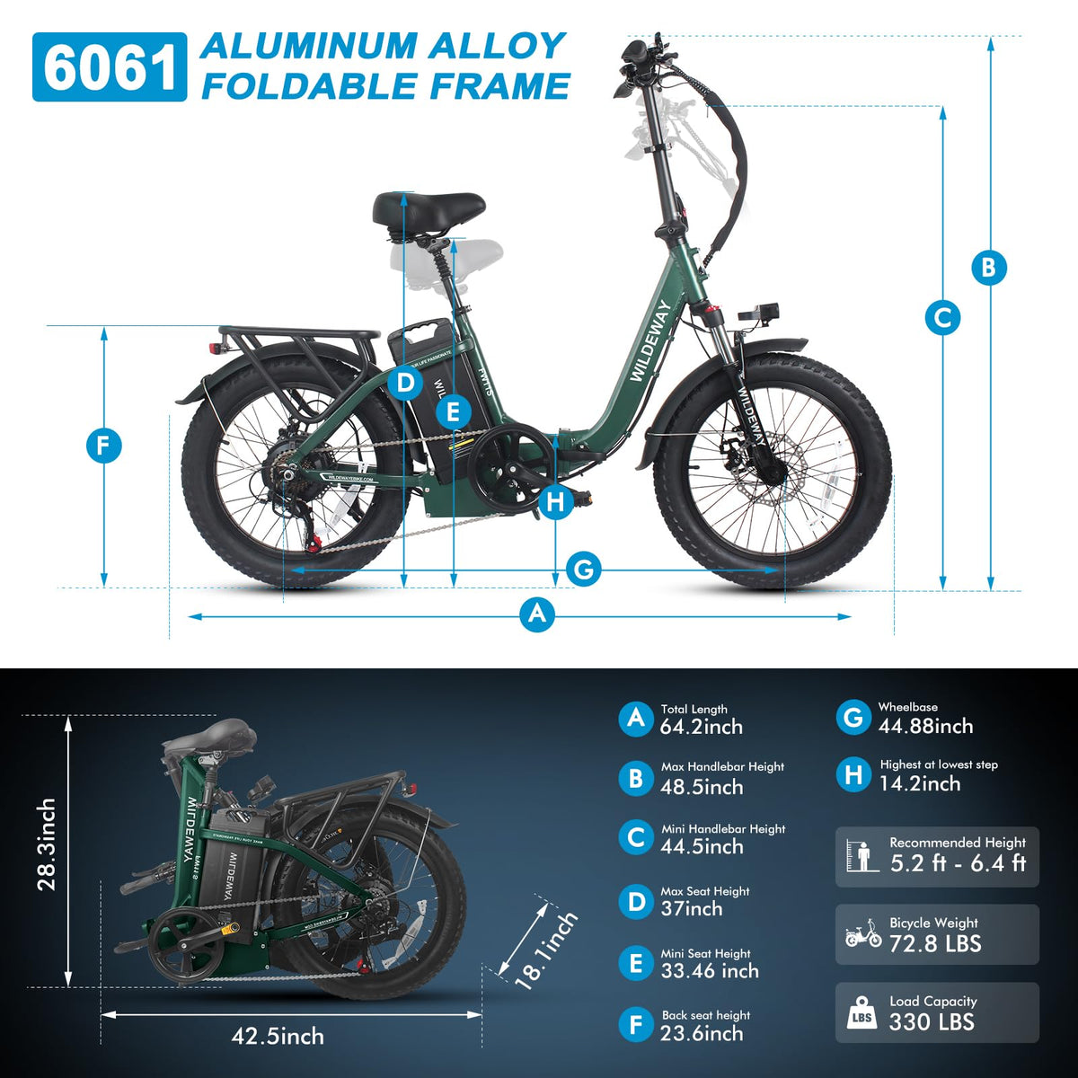 Wildeway FW11 Folding E-Bike (48V 32Ah, Long-Range) — Canada Specs &amp; Legality image 36