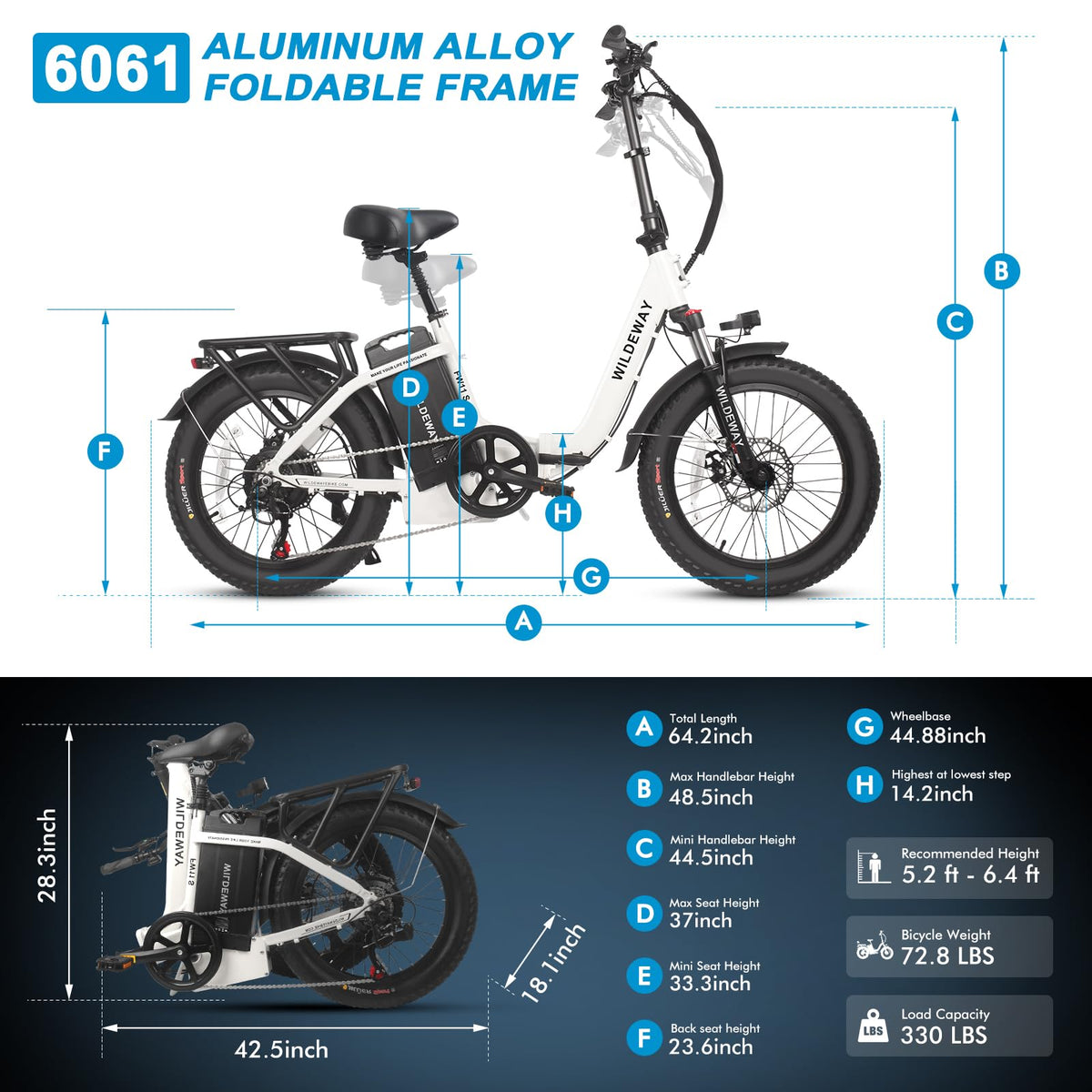 Wildeway FW11 Folding E-Bike (48V 32Ah, Long-Range) — Canada Specs &amp; Legality image 43