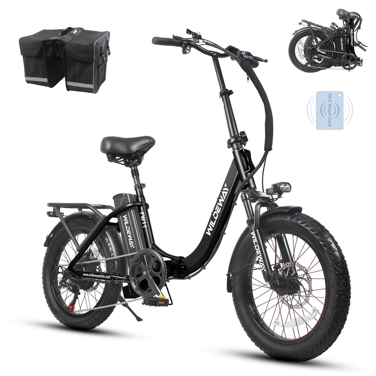 Wildeway FW11 Step-Thru Folding Fat Tire E-Bike Canada image 1