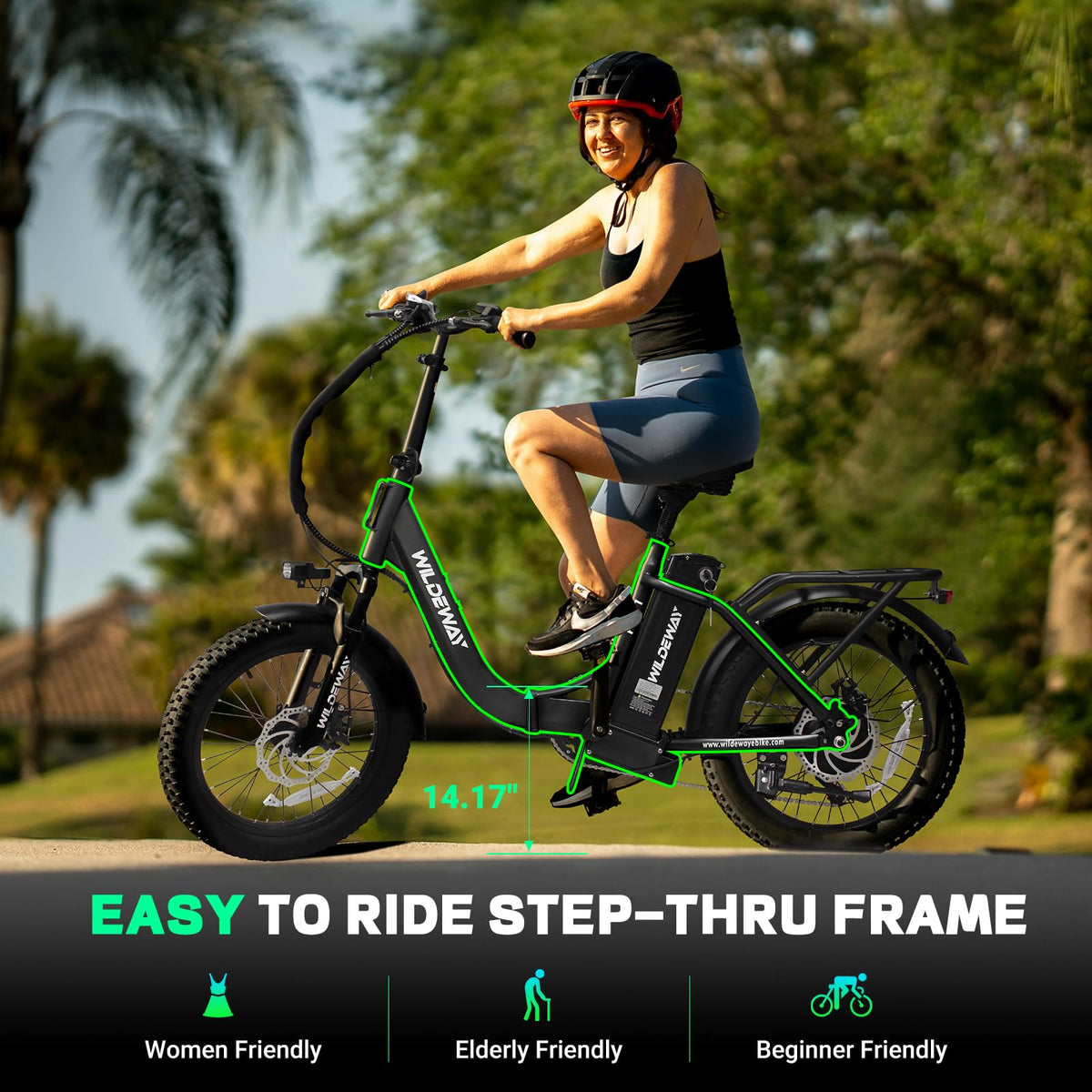 Wildeway FW11 Step-Thru Folding Fat Tire E-Bike Canada image 12