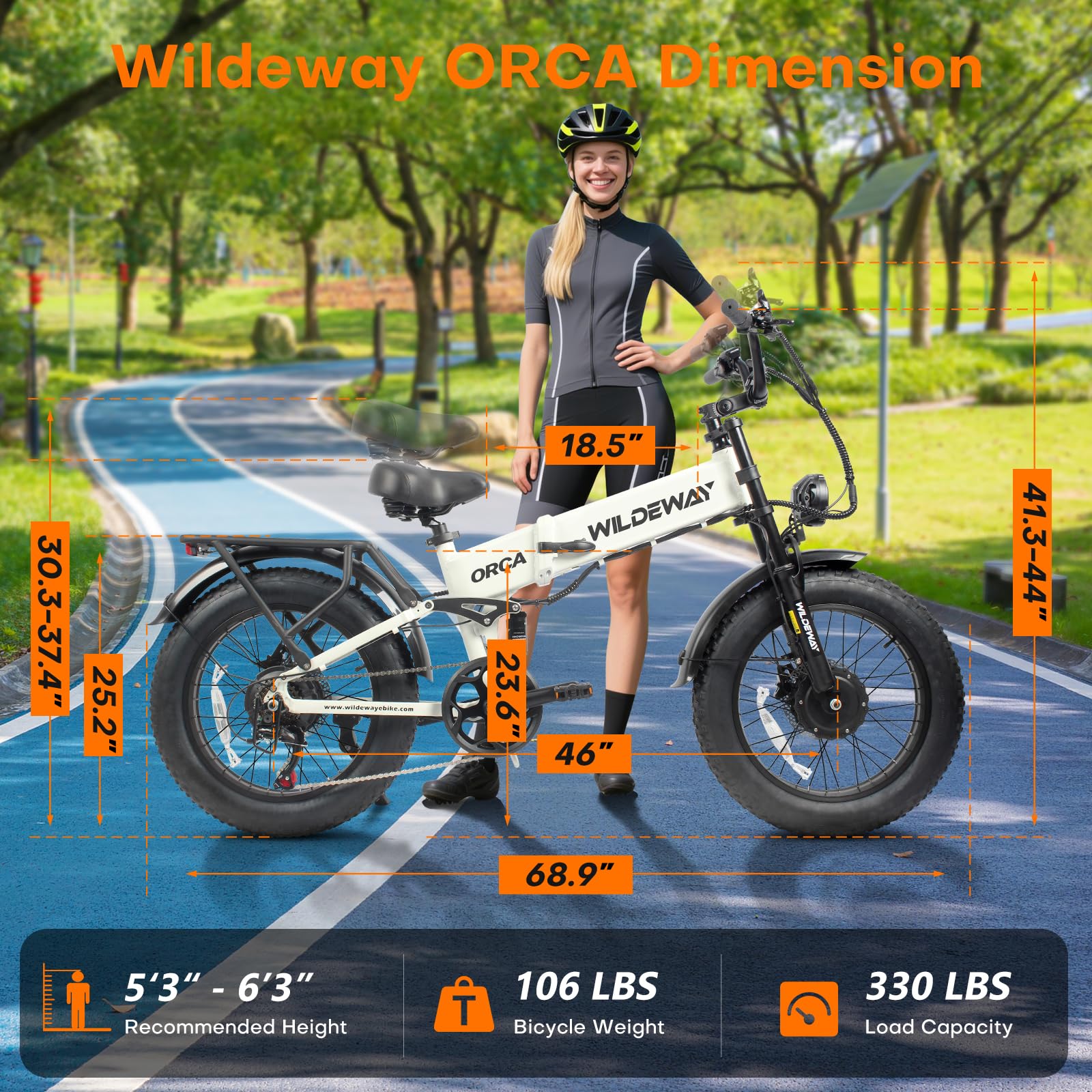 Wildeway ORCA Electric Bike Canada – Folding Fat-Tire E-Bike image 21