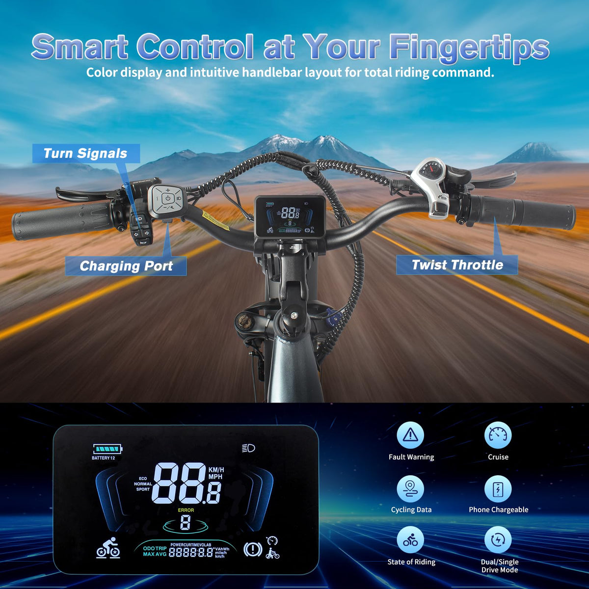 Wildeway Wander 2600W Dual-Motor Fat Tire E-Bike Canada image 49