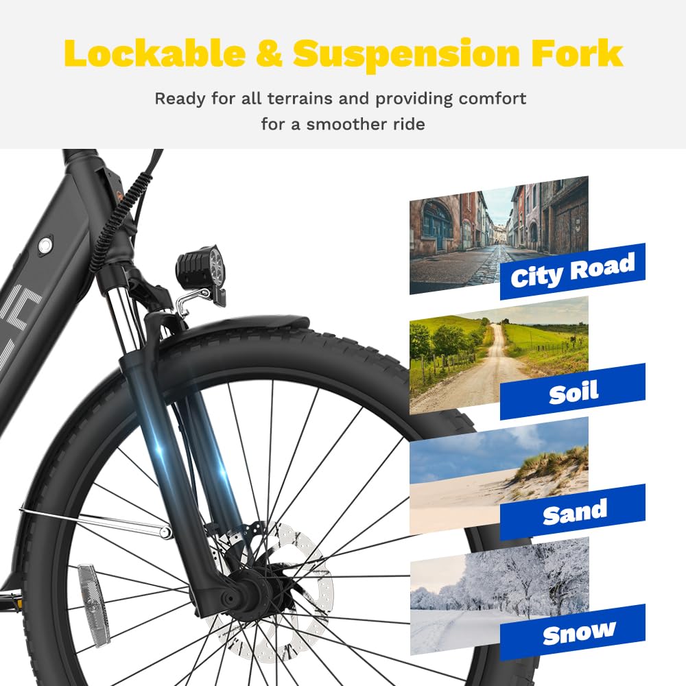 ZA02 integrated rear rack — flat carrier slots in above the rear tyre so a wicker basket or fabric bag sits level without rocking