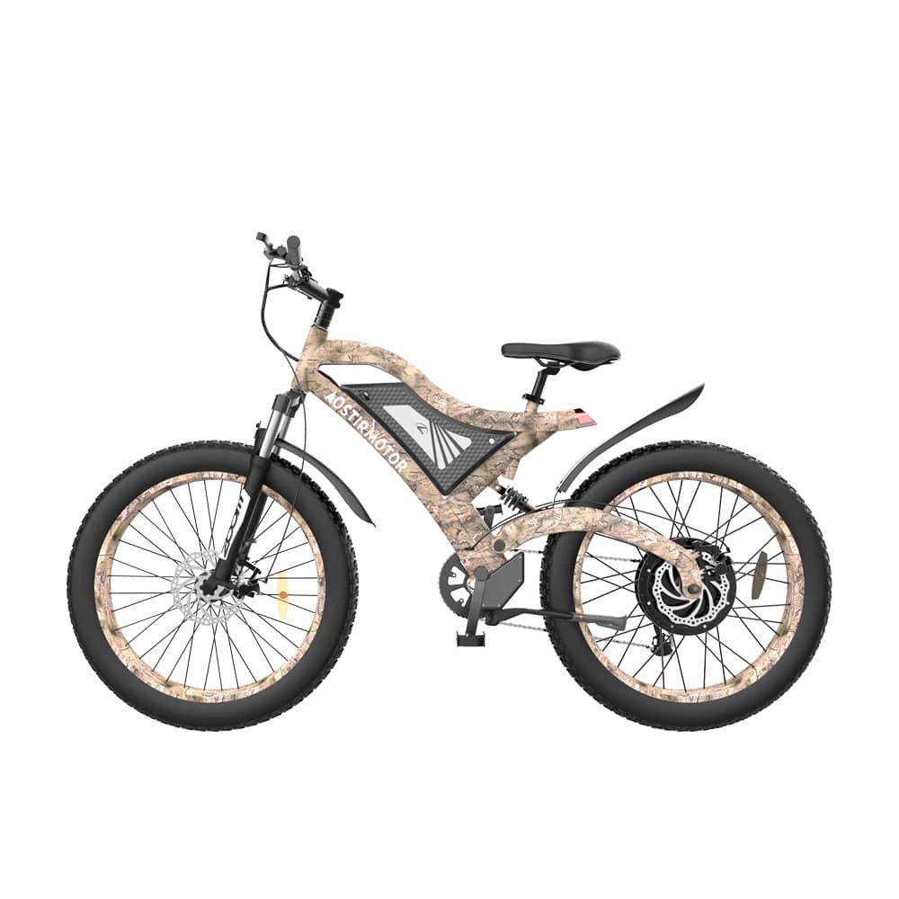 AOSTIRMOTOR S18-1500W Canada camo frame and fat tire angle