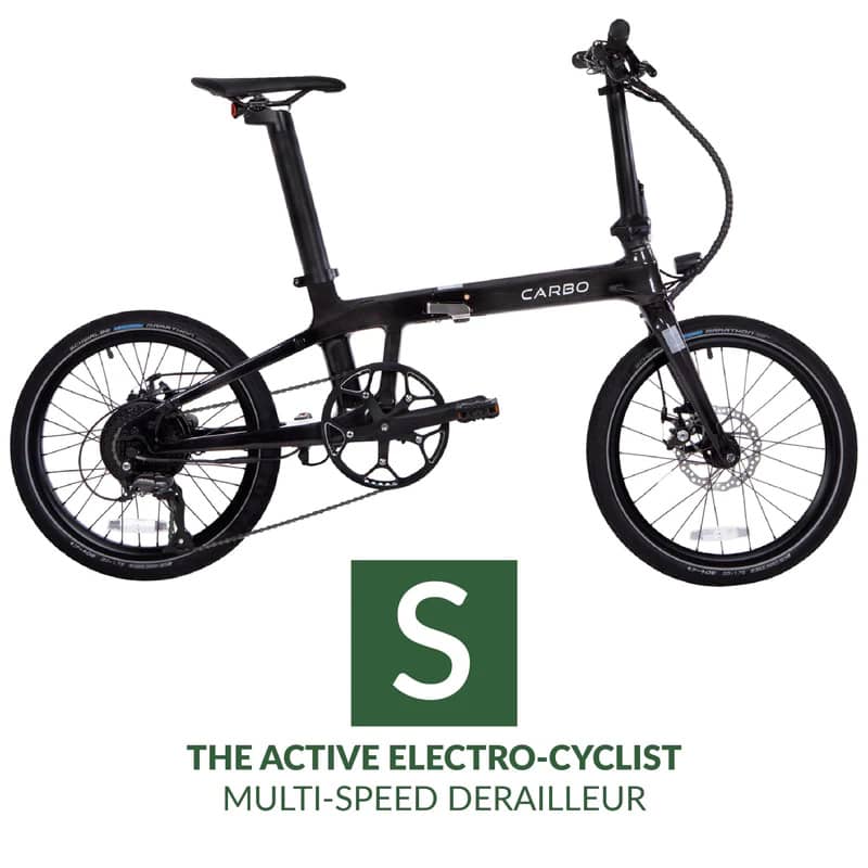 CARBO S folding electric bike Canada side view