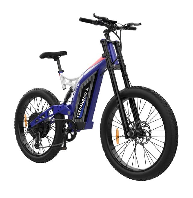 AOSTIRMOTOR S17 1500W Fat Tire Electric Bike Canada side profile with battery