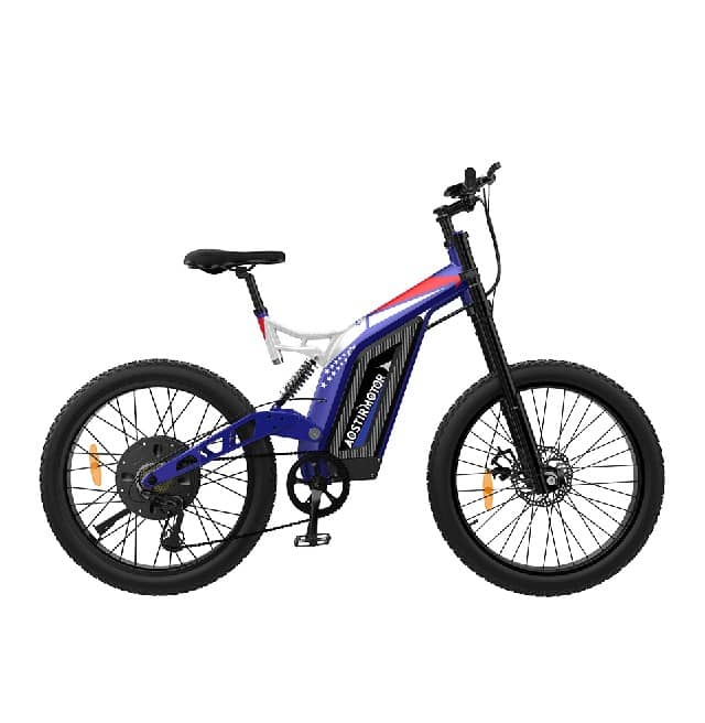 AOSTIRMOTOR S17 1500W Fat Tire Electric Bike Canada rear suspension and wheel detail
