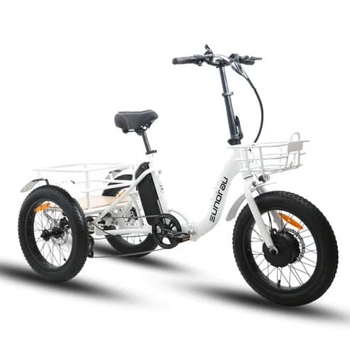 EUNORAU New-Trike Step-Thru Fat Tire E-Tricycle-Street Rides
