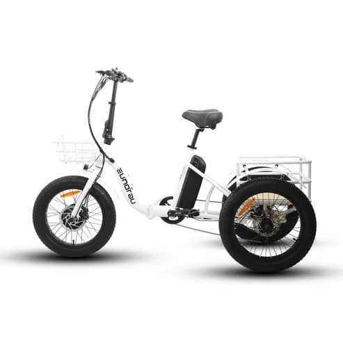 EUNORAU New-Trike Step-Thru Fat Tire E-Tricycle-Street Rides
