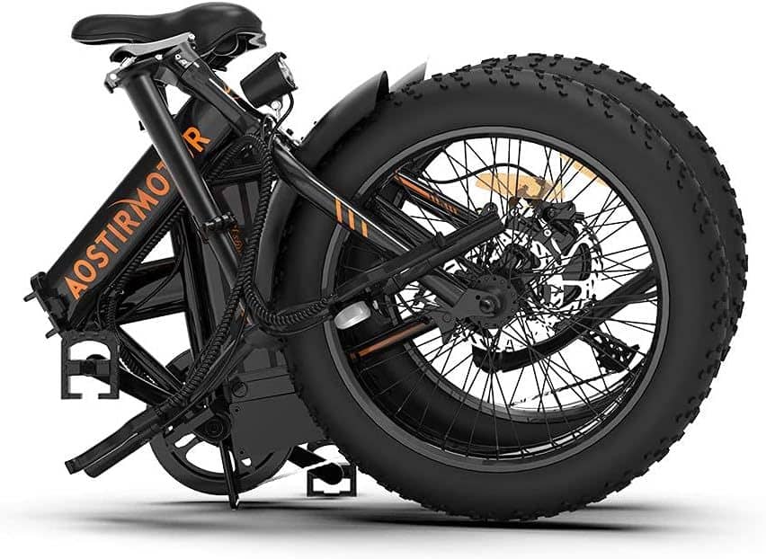AOSTIRMOTOR A20 Canada folding electric bike handlebar view