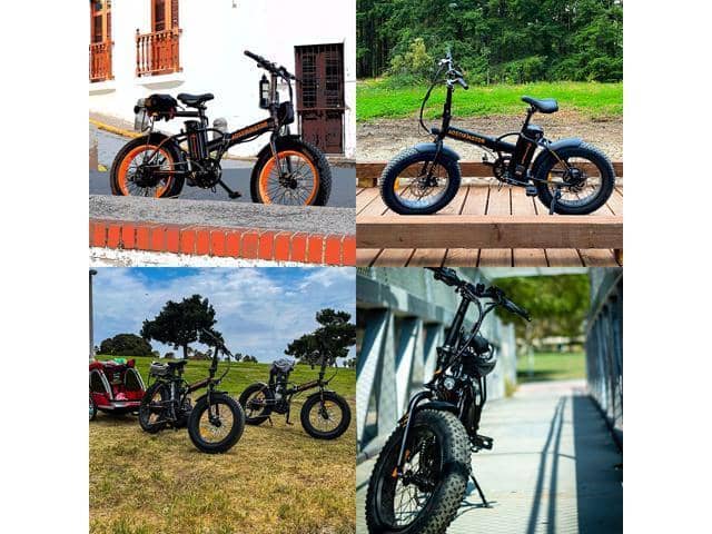 AOSTIRMOTOR A20 Folding Fat Tire E Bike Street Rides