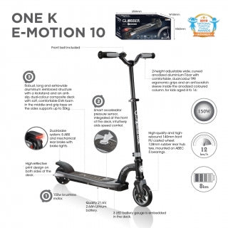 One K E-Motion 10 Kid's Electric Scooter - Street Rides